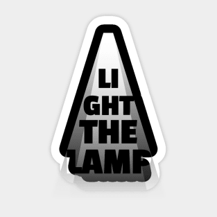 Light the lamp in white spotlight Sticker